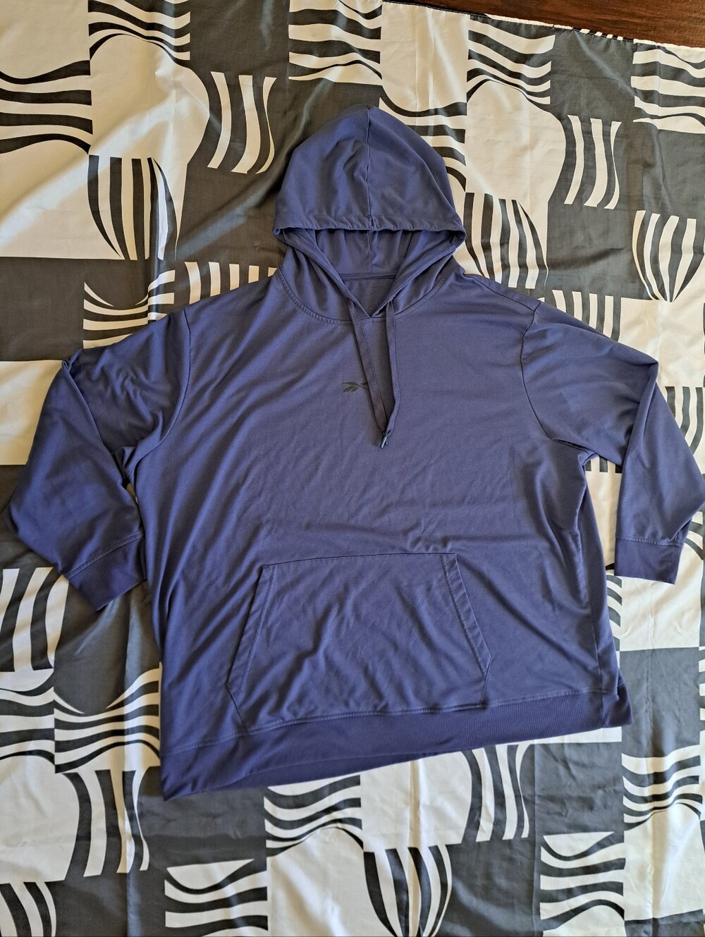 Reebok Men’s Pullover Athletic Hoodie – Cobalt Blue Tonal Logo, Size 6XLT